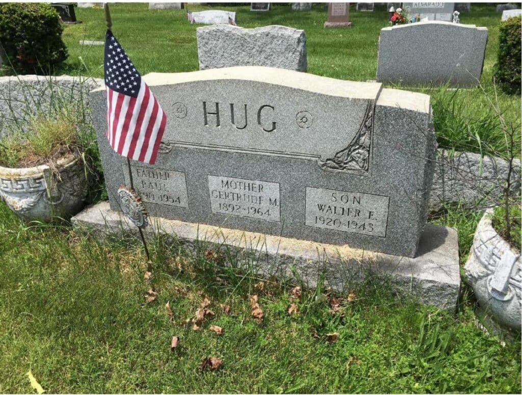 Headstone for W.E. Hug